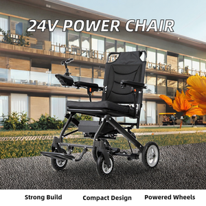 Silla <span class=keywords><strong>de</strong></span> <span class=keywords><strong>Ruedas</strong></span> Eléctrica Moderna Todoterreno, Inteligente, Plegable, Ligera, para Discapacitados y Ancianos, con Dos Baterías - Product Image 3