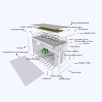 20 40 pieds préfabriqué magasin de détail conteneur restaurant moderne préfabriqué crème glacée pas cher conteneur maison