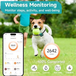 Traceur GPS pour animaux de compagnie Woyamay avec moniteur de santé pour chiens et chats, mini traceur étanche - Product Image 2