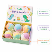 Coffret Cadeau de 6 Bombes de Bain pour Enfants sur le Thème des Dinosaures avec Jouets Surprise, OEM, Marque Privée, Vente en Gros