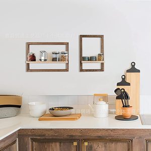 Wooden Picture Frame Shelf 21x35.5cm 40x25cm <b>Wall</b> Mounted Storage Rack Living Room Decorative <b>Display</b> Shelf - Product Image 4