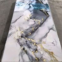 Feuille de marbre UV PVC Design moderne Revêtements muraux de qualité Panneau mural imperméable et ignifuge Surface plane insonorisée Usage domestique