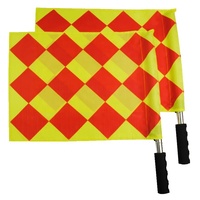 Jeu de sport de football Drapeau de signal manuel Équipement d'arbitre de football rouge et jaune Drapeaux d'arbitre