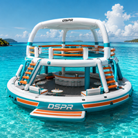 Grande plateforme flottante gonflable pour l'océan et le lac, pont pneumatique en PVC durable pour les sports nautiques