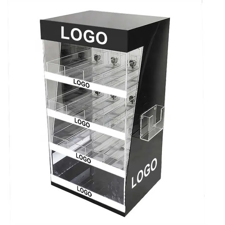 Espositore per sigarette fornitori negozio di fumo personalizzato tabacco sigarette Stand da esposizione con LED Light Box