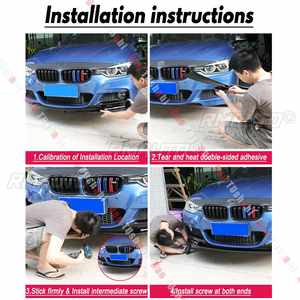 1 Par de Cubiertas de Parachoques Delantero de Fibra de Carbono / Superficie Negra para BMW Serie 3 F30 Estilo M 2012 2013 2014 2015 2016 2017 2018 Únicamente - Product Image 6