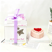 Boîte d'emballage haut de gamme pour gâteaux avec fenêtre transparente, boîte à desserts personnalisée avec logo de marque pour fêtes et célébrations