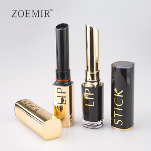 Envase de Lujo para Lápiz Labial, Color Negro Dorado, Cuadrado, 8mm de Diámetro Interior, Personalizable con Logotipo, Plástico, para Bálsamo Labial - Product Image 3