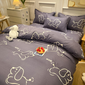 Vente en gros de housse de couette ensemble de draps de lit couette avec taie d'oreiller Oem livraison directe ensemble de draps de lit Queen King - Product Image 3
