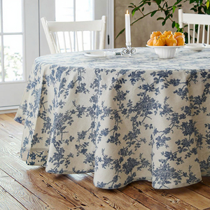Faux Linen Cổ Điển Vòng Khăn Trải Bàn Hoa Mục Vụ Bảng Vải Có Thể Giặt Bảng Bìa Cho Trong Nhà Ngoài Trời - Product Image 1