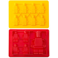 Juego de cubitos de hielo y bandeja para hornear de silicona Lego Brick de 8 piezas para helado casero y hornear herramientas perfectas para hacer helados