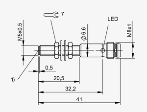 เซ็นเซอร์วัดระยะแบบเหนี่ยวนำ MT - BALLUFF รุ่น BES 516-3005-G-E5-C-S49 แบบฝัง M12 PNP NO 24V สำหรับงานอุตสาหกรรม รุ่น BES00HF - Product Image 6