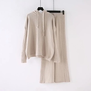 Ensemble de pyjama en cachemire pour femmes, <span class=keywords><strong>pantalon</strong></span> et pull, avec pull en cachemire, pull à capuche - Product Image 2