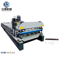 Machine de formage de tuiles de toit trapézoïdales en acier galvanisé professionnelle, commande PLC, coupeur hydraulique automatique, pompe à engrenages, CE ISO