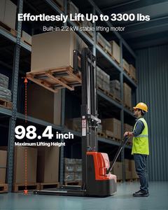 Magazijnoplossing Elektrische Stapelaar 1500kg Loopstapelaar met Polyurethaan Wielen voor een soepele stapeling op binnenvloeren - Product Image 3