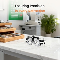 Montura de Prueba de Titanio Ajustable Aist Optics CP-5080 para Optometría, Instrumento Oftálmico
