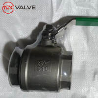 Válvula de bola NPT China, válvula de bola de rosca interna de acero inoxidable con dispositivo de bloqueo