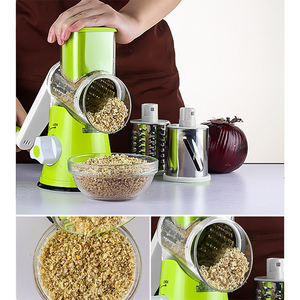 <span class=keywords><strong>Mandoline</strong></span> ronde Trancheuse à tambour Hachoir à légumes Plateau à fromage rotatif Râpe à tambour rotatif 3 en 1 - Product Image 3