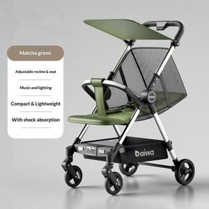 Passeggino Pieghevole Ultraleggero con Telaio in Lega di Alluminio, Capacità di Carico 50kg, Facile da Trasportare, Posizioni Seduta e Reclinabile, Modello Estivo - Product Image 3