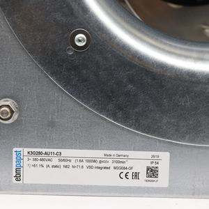 Ebmpapst K3G280-AU11-C3 K3G250-PR17-W9/F01 280mm voie de circulation photovoltaïque PV onduleur centrifuge armoire ventilateur de refroidissement - Product Image 6