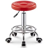 Chaise de bar pivotante légère à cadre métallique, réglable en hauteur, avec siège mobile en PU et pompe hydraulique – Chaise de salon de coiffure/barbier, vente chaude