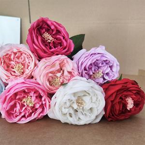EG-RS00 Wholesale Bulk Red Roses Flowers Wedding Decor White Purple Artificial Austin Latex Real Touch Roses