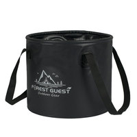 Seau à eau pliable personnalisé avec logo, 10L, en PVC, maille imperméable, soudé, avec large poignée, pour le camping, la randonnée, la pêche, les voyages en plein air