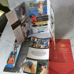 Custom Vouwen Folder Flyer Brochure Afdrukken Full Color Ontwerp A4 Instructie Catalogus Kaart