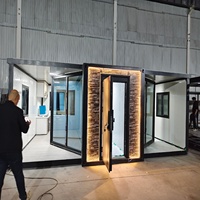 Mini-maison modulaire extensible en conteneur, 2 à 4 chambres, préfabriquée, pour hébergement et commerce éphémère