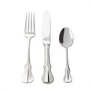 Juego de cubiertos de metal pulido a espejo, estilo americano, cuchara, tenedor, cuchillo, suministros para restaurantes, vajilla, juegos de cubiertos, diseños personalizados - Product Image 1