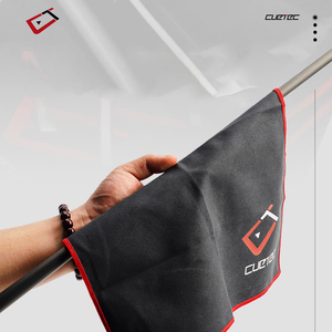 CUETEC Billiards Billiard cue Towel - 100% Cotton Black 8-Ball <b>Pool</b> Cue Clean Towel Maintenance <b>Accessories</b> - Product Image 2