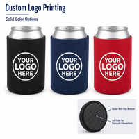 Porte-canettes isotherme en néoprène personnalisé avec logo, 12oz 16oz, pour canettes de bière, sublimation, pliable, portable, pour boissons froides