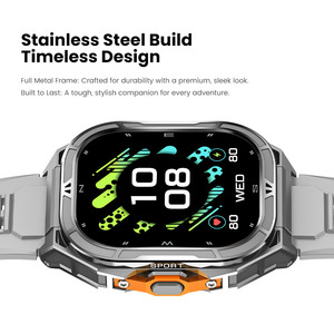 Relojes Deportivos de Moda para Hombre, Pantalla AMOLED de 1.96 Pulgadas, Brújula, Altímetro, Resistencia al Agua 5ATM, Reloj Inteligente con <span class=keywords><strong>GPS</strong></span> para Natación y Fitness, Modelo X5 - Product Image 4