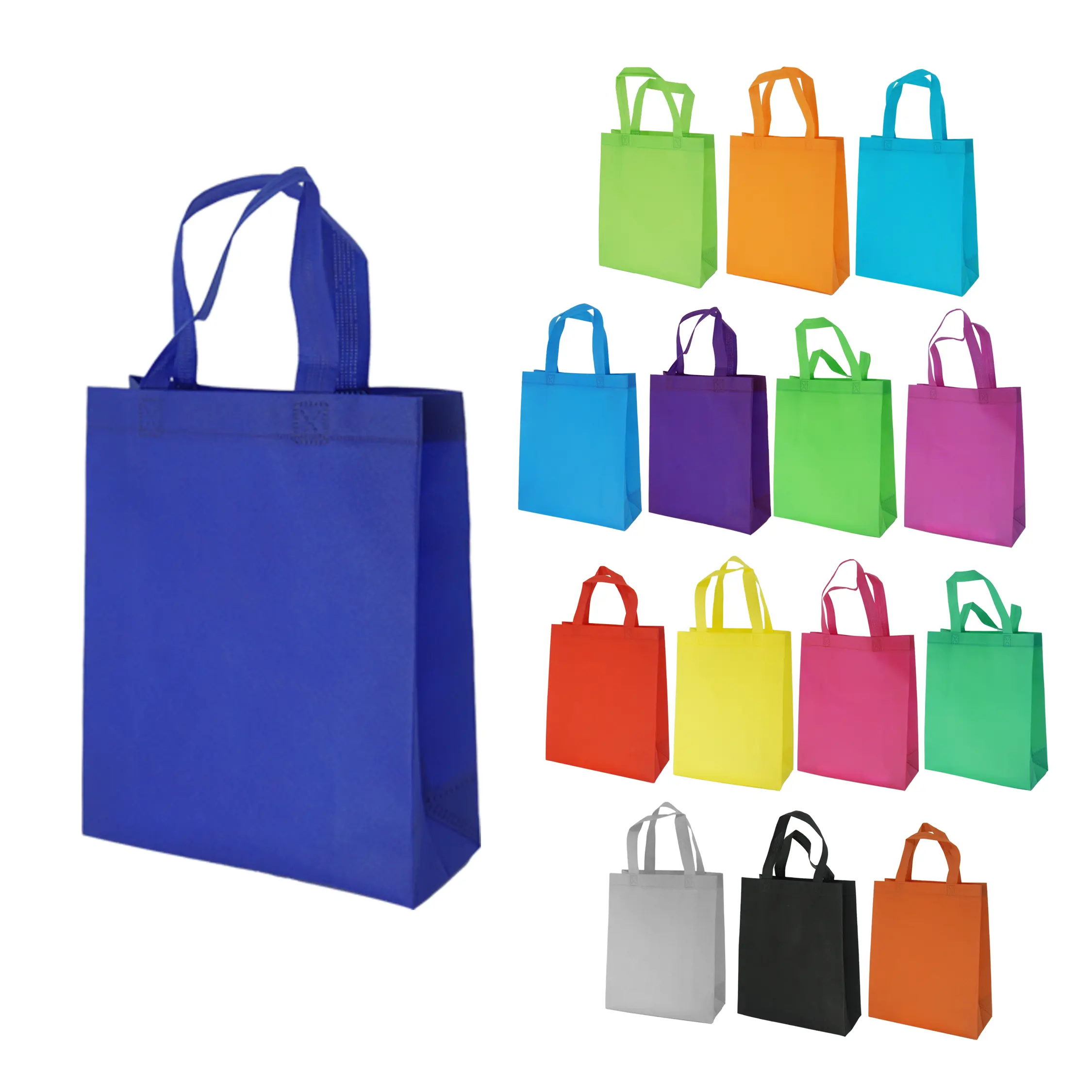 Herbruikbare Niet-Geweven Verpakking Custom Cadeau Boodschappentassen Op Maat Opvouwbare Witte Tas Niet-Geweven Boodschappentassen Met Rits