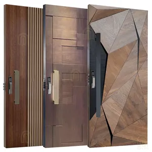 New 2023 luxury design special entrance door exterior front pivot door modern entry wooden aluminum pivot door