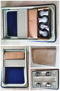 RH-WT01-2 900*600*850 मिमी 300kg क्षमता टिकाऊ धातु लॉजिस्टिक ट्रॉली/लॉजिस्टिक प्लेटफॉर्म कार्ट - Product Image 6