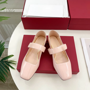 Indispensable pour les amoureux ! Mocassins Mary Jane à talon haut et bout carré avec bride unique, style rétro - Chaussures de mariage pour l'été et l'extérieur - Product Image 1