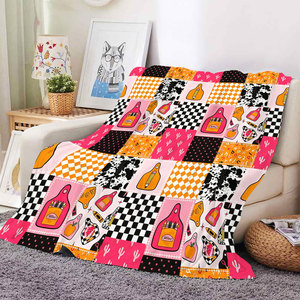 모크 1개 드롭쉽 맞춤 로고 그림 자카드 소파 침대 담요 서양 학교 담요 학생 및 어린이용 - Product Image 4