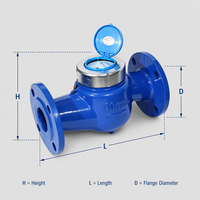 YuXiang Mechanical Brass Single-Jet Flow Meter for Water DN50mm IP68 Digital Photoelectric ISO CE Certified 1 Year Warranty OEM