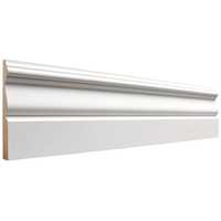 Plinthe en MDF blanc apprêté, panneau mural de décoration intérieure, moulures de plinthe, fournisseur chinois de premier plan
