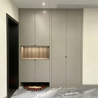 Meuble de rangement pour chaussures moderne OEM d'usine pour entrée, armoire de rangement en bois sur mesure pour hall d'entrée domestique