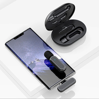 Microphone cravate sans fil professionnel K60 à condensateur, mini, avec étui de charge, lumières LED, suppression du bruit, pour radio en direct et vlog