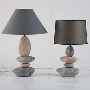 B25 lampada da tavolo in ceramica con pietre di vecchio design per soggiorno - Product Image 1