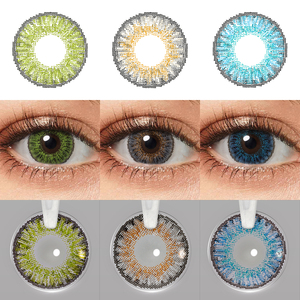 무료 배송 3톤 컬러 콘택트렌즈 도매 연간 블루 컬러렌즈 그레이 컬러렌즈 - Product Image 4