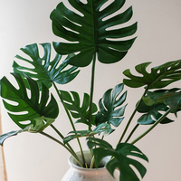 Plante Artificielle Feuille de Tortue Verte pour Aménagement Paysager, Décoration de Bureau, Petite Plante Verte pour Composition Florale