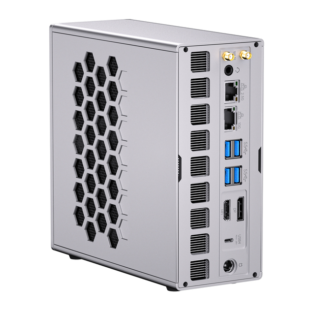 Mini PC with AMD Ryzen AI Max+ 395 & Radeon 8060S | 16C/32T, 128GB LPDDR5X, 4x PCIe 4.0 SSD 10G+2.5G LAN Windows 11 Pro