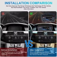 Radio con Pantalla Táctil Navihua de 8.8 Pulgadas, Sistema Multimedia Android para Automóvil, para BMW Serie 5 E60 2003-2010, Reproductor de DVD Carplay con Control por Gestos