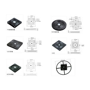 Plaque pivotante à roulement à billes de haute qualité moderne et contemporaine personnalisée de 3 à 9 pouces en fer noir pour le dîner - Product Image 5