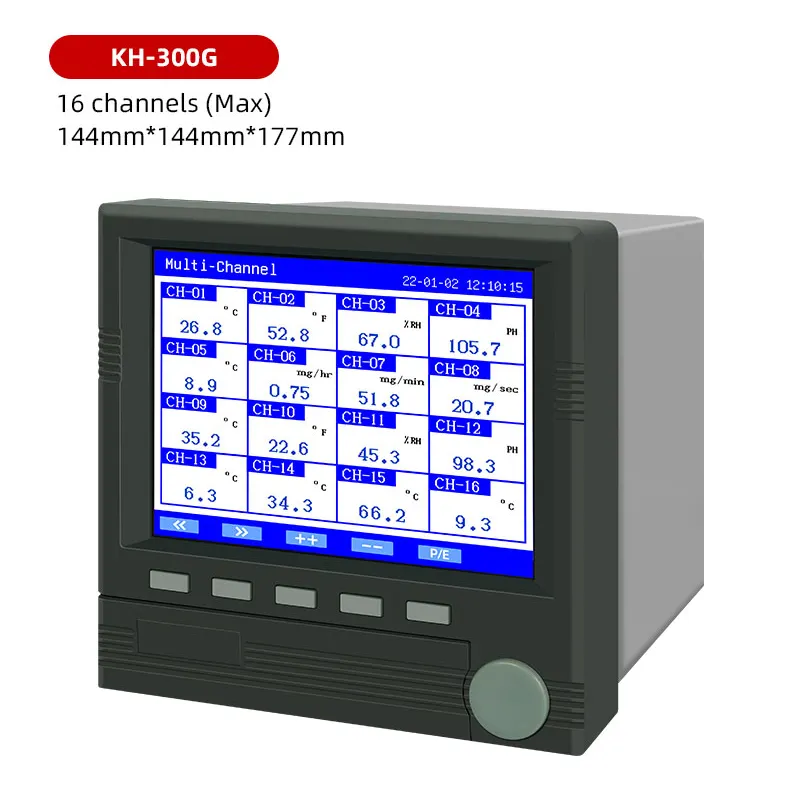 RS485 4-20mA 디지털 4,8,12,16,32 채널 컬러 디스플레이 멀티 채널 온도 Paperless 범용 차트 레코더