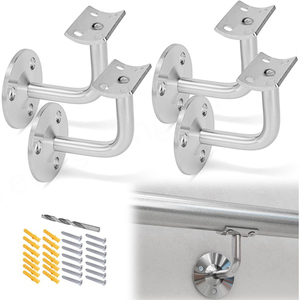 304 316 thép không gỉ tay vịn kính chân đế cầu thang treo tường lan can khung treo tường thép chân đế - Product Image 1